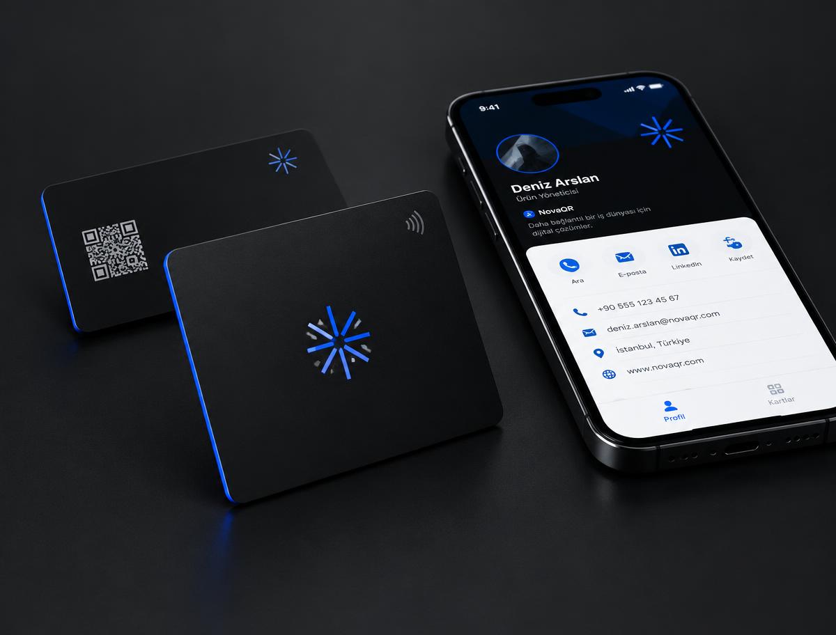 NovaQR NFC dijital kartvizit ve mobil profil