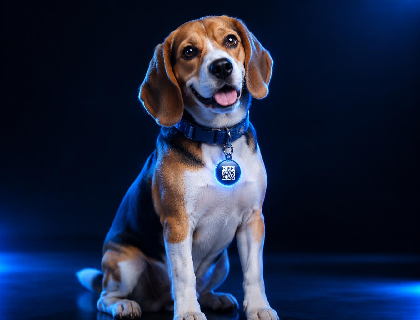 Tasmasında NovaQR kodu taşıyan köpek